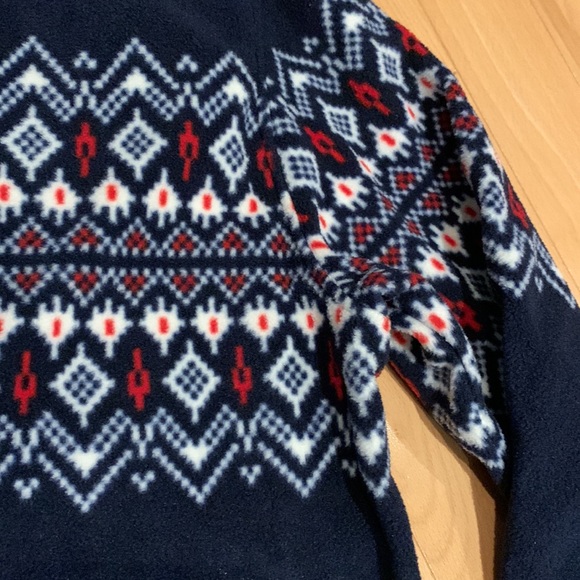 VEUC Uniqlo Full Zip Glacier Fleece Jacket / Sweater with Pattern - size 9/10 - Picture 16 of 16